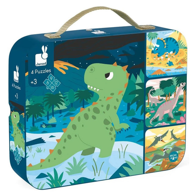 4 puzzles évolutifs - Dinosaures (6 à 16 pcs) - Casse-têtes by Janod