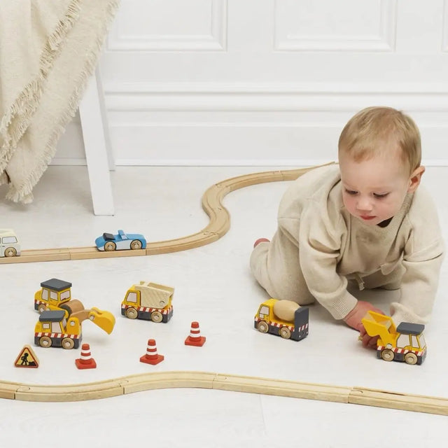 5 véhicules de chantier en bois - Véhicules de jeu by Le Toy Van