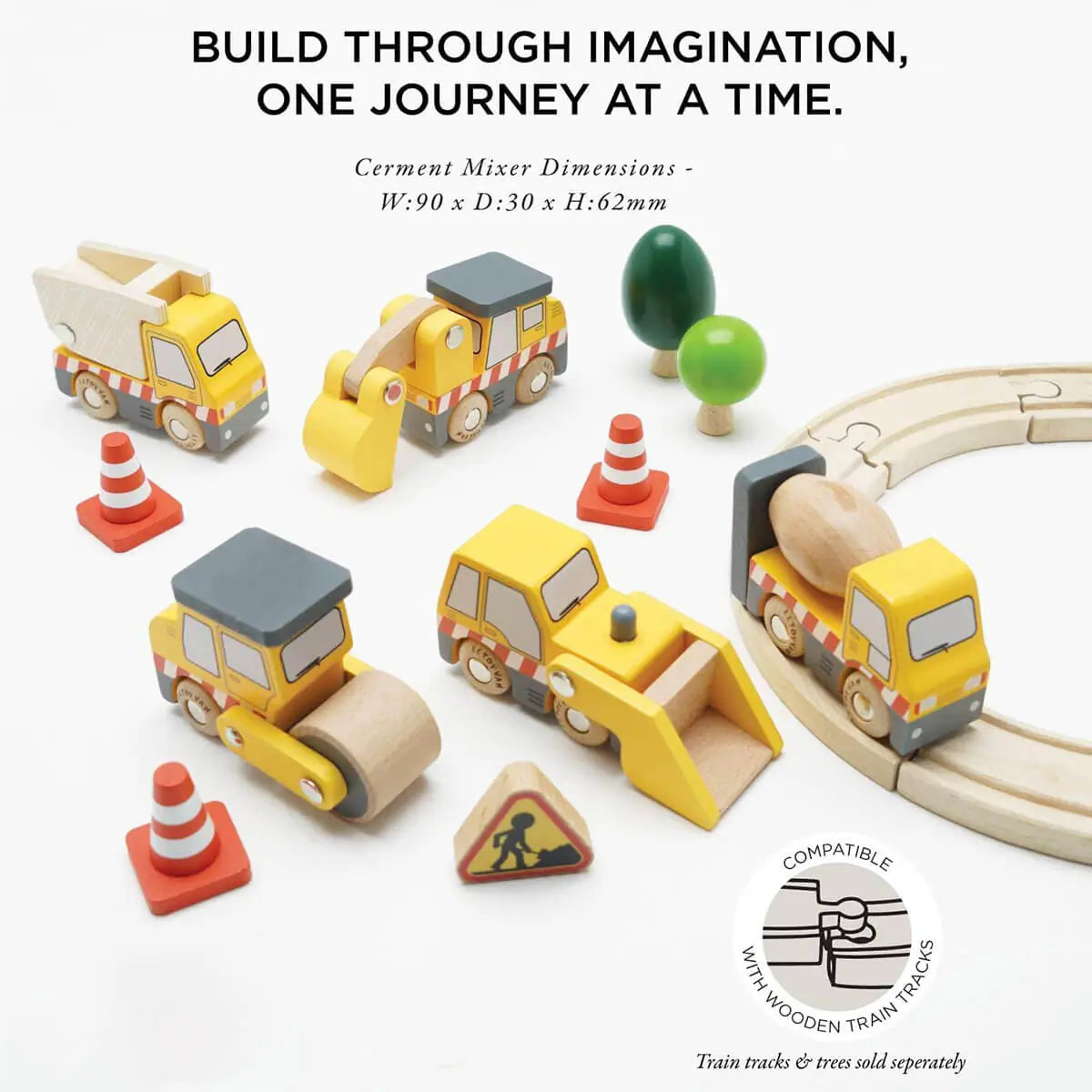 5 véhicules de chantier en bois - Véhicules de jeu by Le Toy Van
