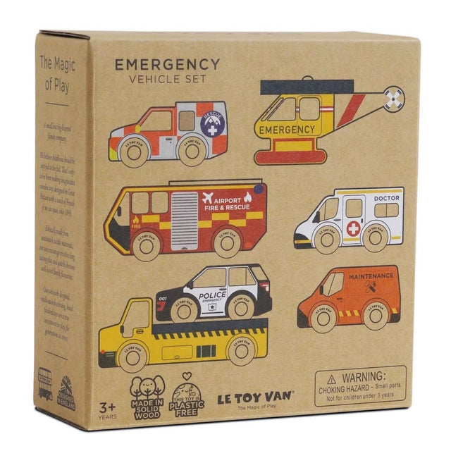 7 véhicules d'urgence en bois - Véhicules de jeu by Le Toy Van