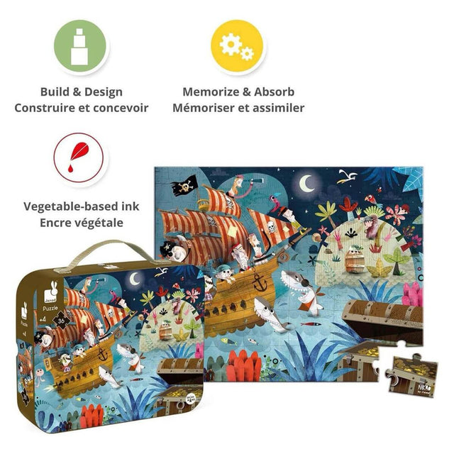 Casse-tête - Chasse au trésor (36 pcs) - Casse-têtes by Janod