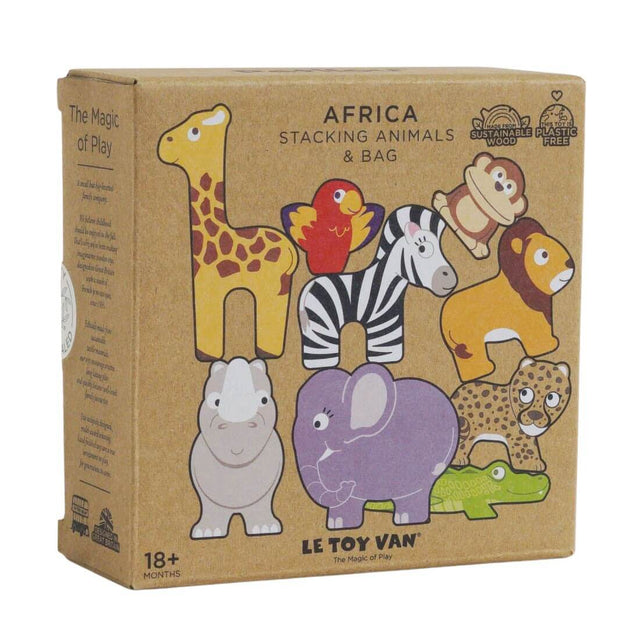 Animaux d'Afrique à empiler - Jouets à trier & empiler by Le Toy Van