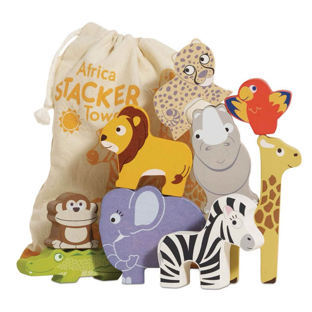 Animaux d'Afrique à empiler - Jouets à trier & empiler by Le Toy Van