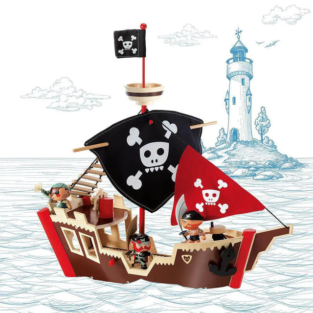 Bateau pirate en bois Arty Toys - Ensembles de jeu by Djeco