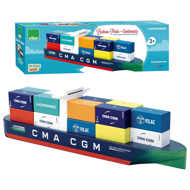 Bateau porte-conteneurs Vilacity (Jacques Saade) - Véhicules de jeu by Vilac