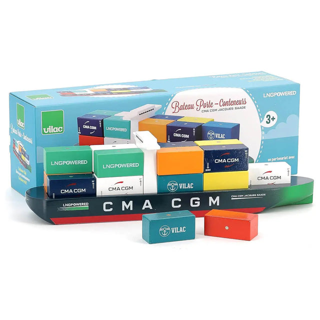 Bateau porte-conteneurs Vilacity (Jacques Saade) - Véhicules de jeu by Vilac