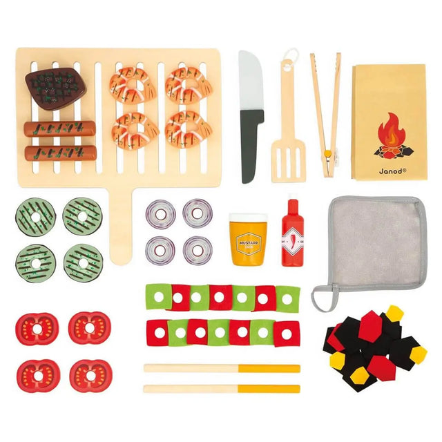 BBQ en bois tout équipé - Jouets d'imitation by Janod