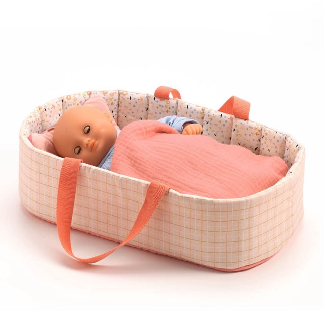 Berceau Pink Lines pour poupée Pomea - Accessoires poupée by Djeco