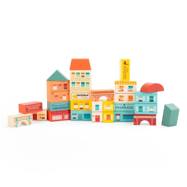 Blocs de construction de village (34 pcs) - Jeux de construction by Comme des Pirates