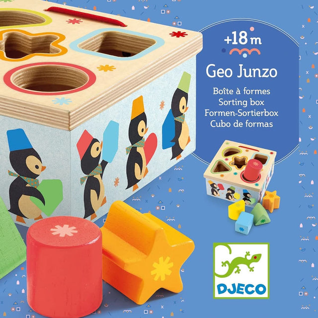 Boite à formes à encastrer Geo Junzo - Jouets à trier & empiler by Djeco