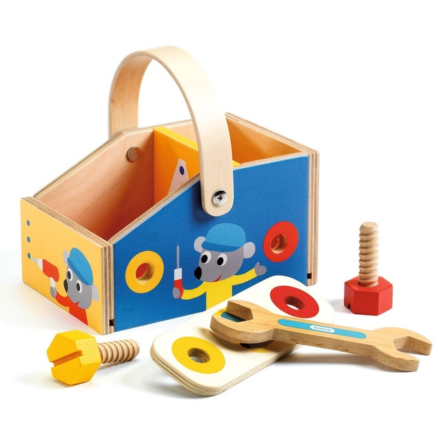 Boîte à outils en bois Minibrico-Jouets d'imitation-Djeco-Comme des Pirates