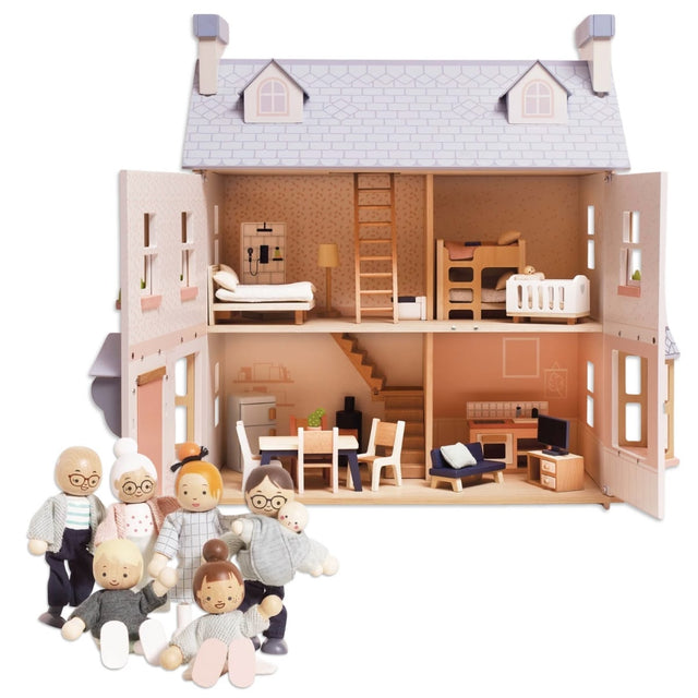 Mayberry Manor dollhouse bundle: furnished + family