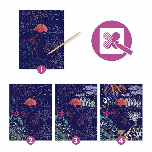Cartes à gratter - Nature luxuriante-Djeco-Comme des Pirates