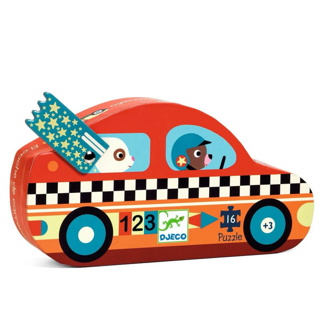 Casse-tête silhouette - Voiture de course (16 pcs) - Casse-têtes by Djeco