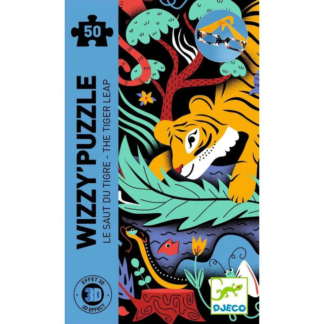 Puzzle Wizzy - Le saut du tigre (50 pcs) - Casse-têtes by Djeco