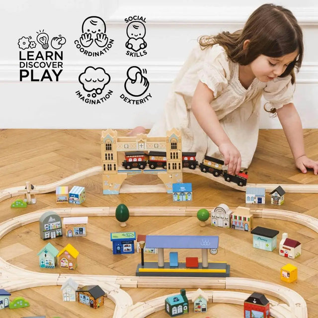 Coffret de train de Londres (120 pcs) - Ensembles de jeu by Le Toy Van