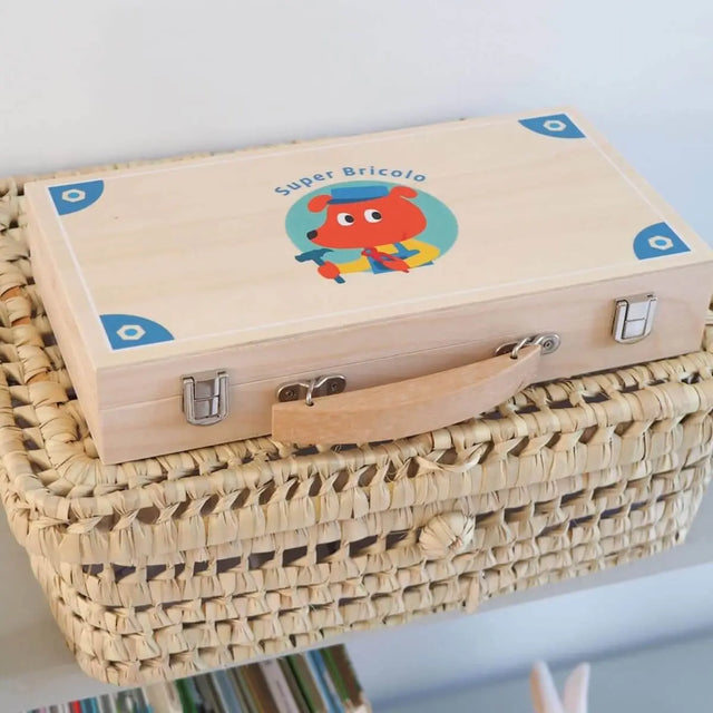 Coffret d'outils en bois Super Bricolo - Jouets d'imitation by Djeco