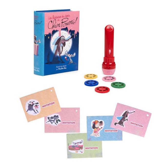 Coffret lampe à histoires du soir - Chien Pourri - Lampes à histoire by Moulin Roty