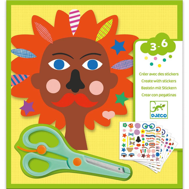 Collages avec des stickers - Coiffeur - Art & bricolage by Djeco