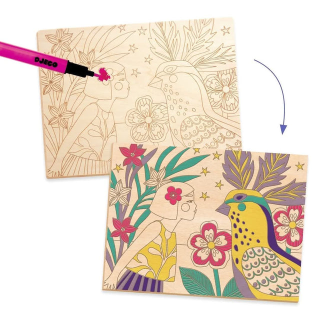 Coloriage sur bois Sweet Girls - Art & bricolage by Djeco