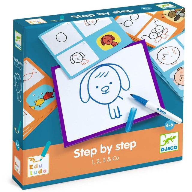 Dessiner Step by Step - 1-2-3 & Co - Jeux éducatifs by Djeco
