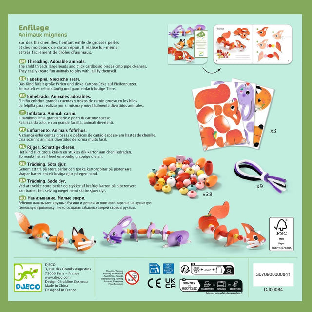 Enfilage Animaux mignons - Art & bricolage by Djeco