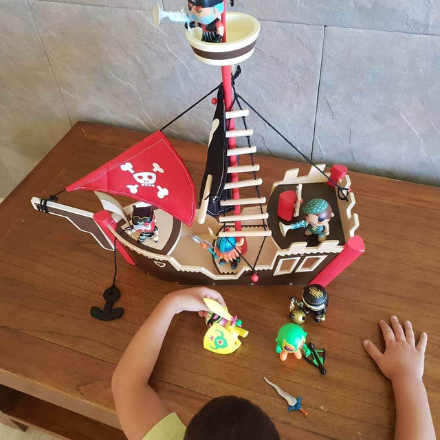 Ensemble Arty Toys: Ze Pirat Boat + figurines & canon - Ensembles de jeu by Djeco
