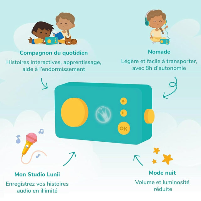 Ensemble expérience Lunii: Fabrique à histoires + casque Octave - Jeux éducatifs by Lunii