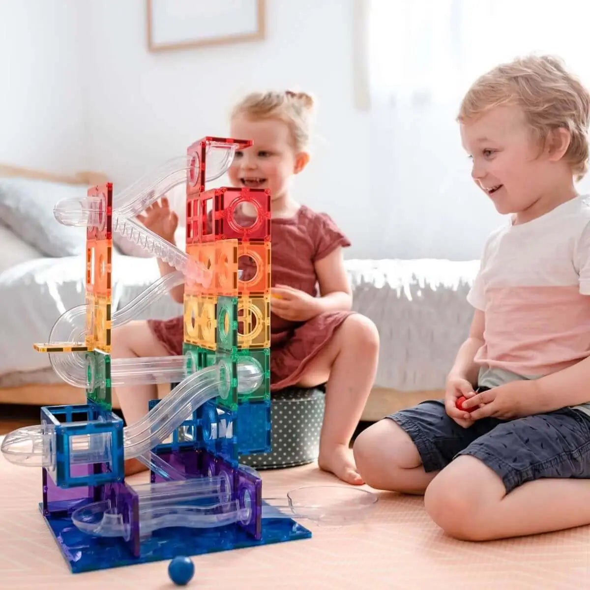 Parcours de balle magnétique Rainbow (92 pcs) - Jeux de construction by Connetix