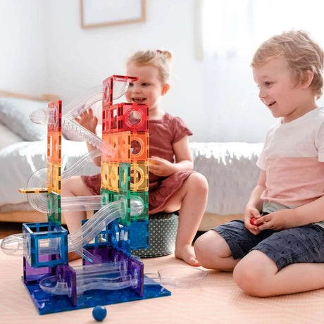 Parcours de balle magnétique Rainbow (92 pcs) - Jeux de construction by Connetix