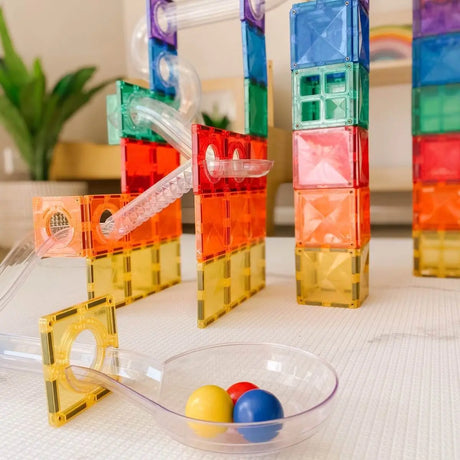Parcours de balle magnétique Rainbow (92 pcs) - Jeux de construction by Connetix