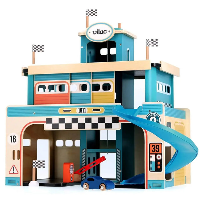 Garage en bois rétro Vilacity - Ensembles de jeu by Vilac