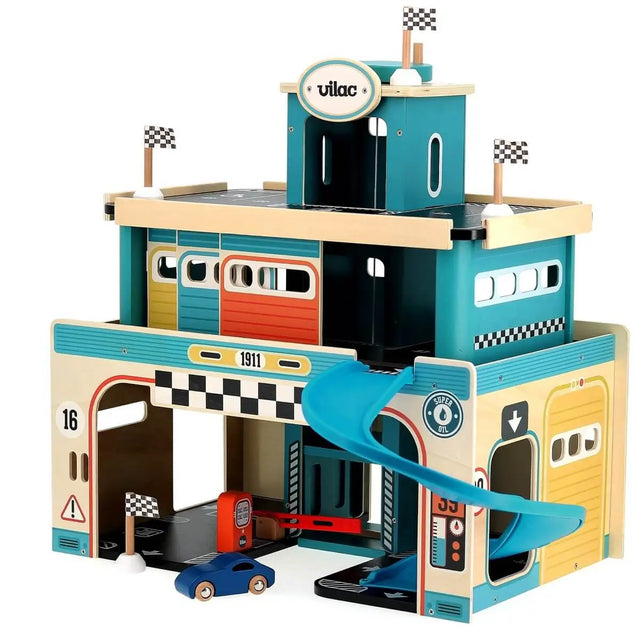 Garage en bois rétro Vilacity - Ensembles de jeu by Vilac