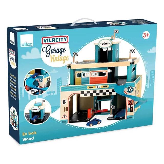 Garage en bois rétro Vilacity - Ensembles de jeu by Vilac