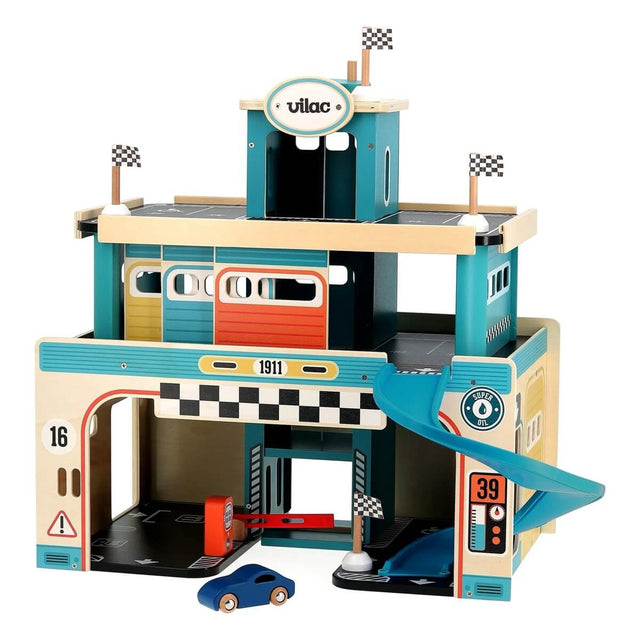 Garage en bois rétro Vilacity - Ensembles de jeu by Vilac