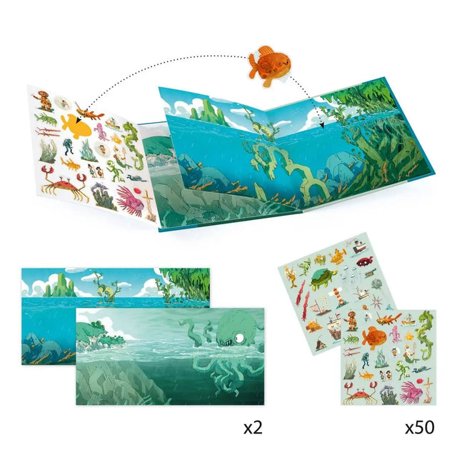 Histoires de stickers - Aventures en mer - Art & bricolage by Djeco