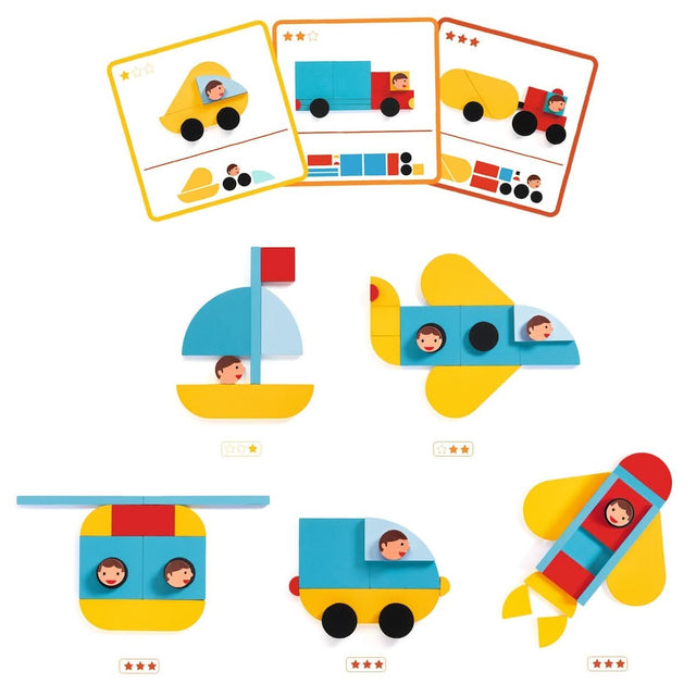 Jeu d'assemblage Ze Géo Vroom - Jeux d'assemblage by Djeco