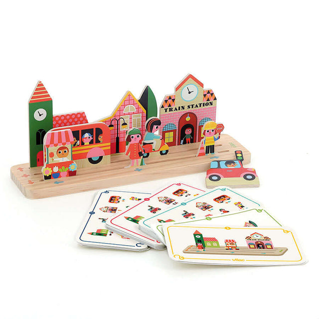 Jeu de déduction Oussassplass dans la Ville - Jeux de logique by Vilac