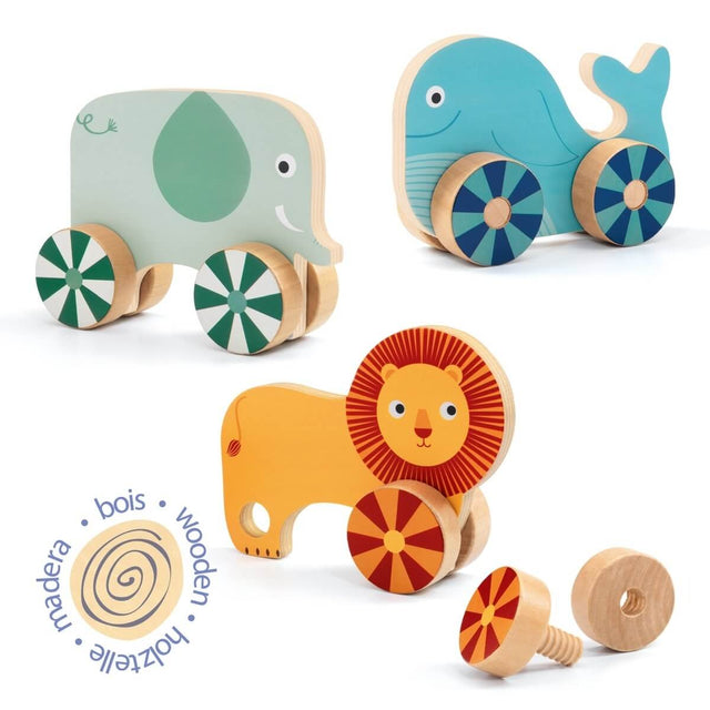 Jeu de vissage sur roues Vis'n'Roll - Jeux d'assemblage by Djeco