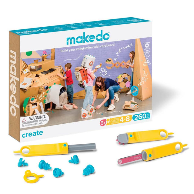 Kit de construction en carton Create (260 pcs) - Art & bricolage by Makedo