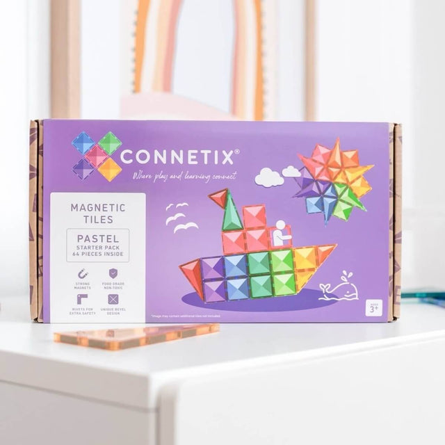 Kit de démarrage de tuiles Pastel (64 pcs) - Jeux de construction by Connetix
