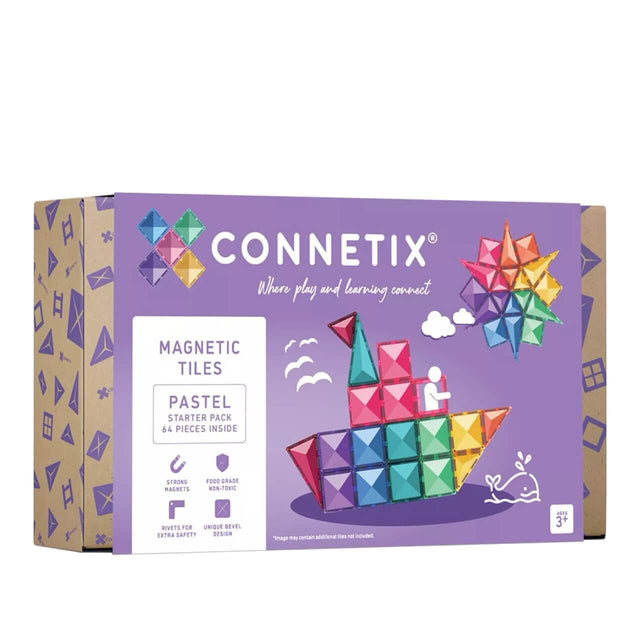 Kit de démarrage de tuiles Pastel (64 pcs) - Jeux de construction by Connetix