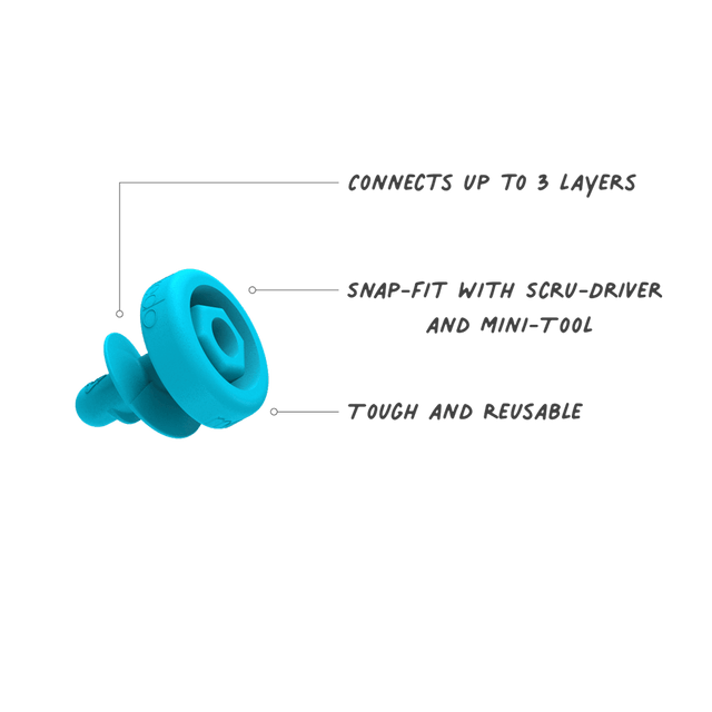 Kit d'extension Makedo - Vis SCRU Combo 160 - Jeux de construction by Makedo