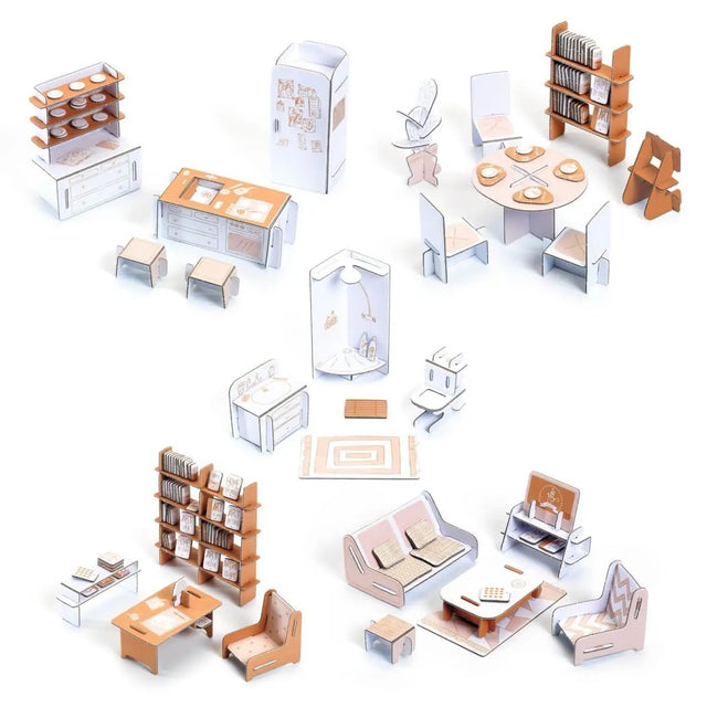 Kit DIY Colorie-assemble-joue - Maison de poupée 3D - Art & bricolage by Djeco