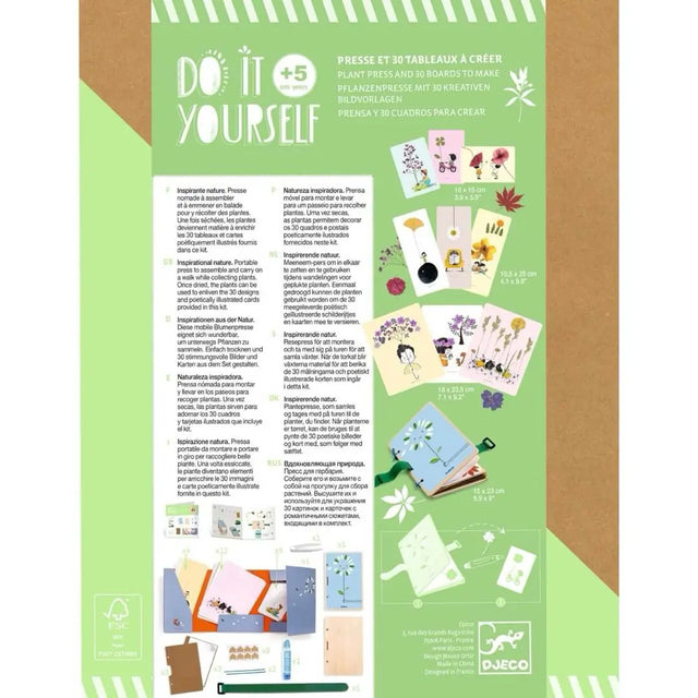 Kit DIY Inspirante nature - presse et 30 tableaux - Art & bricolage by Djeco
