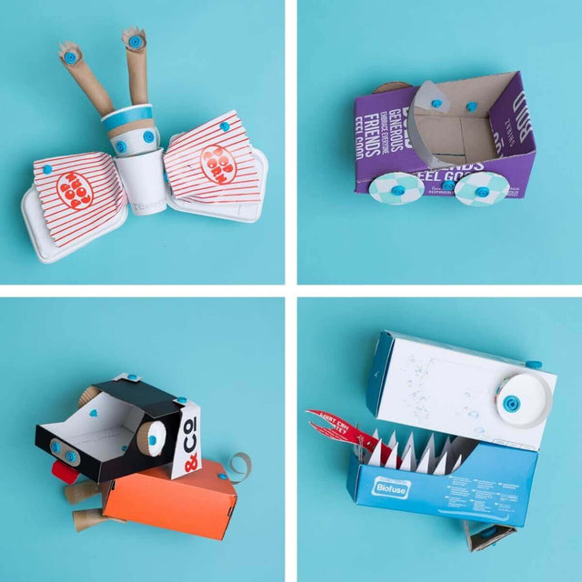 Kit de construction en carton Discover (126 pcs) - Art & bricolage by Makedo