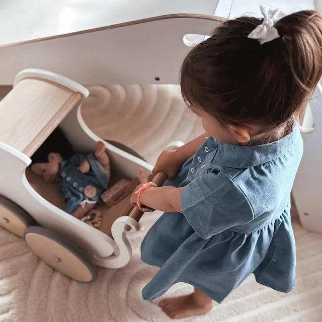 Landau de poupée et trotteur 2-en-1 - Blanc - Trotteurs by Kinderfeets