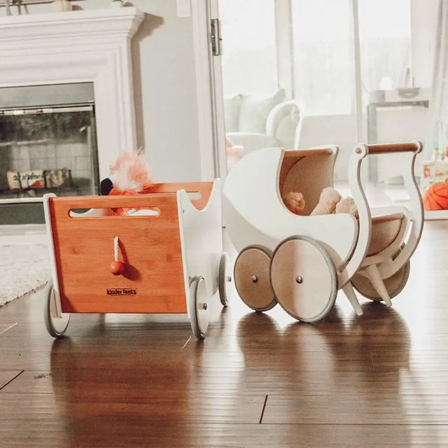 Landau de poupée et trotteur 2-en-1 - Blanc - Trotteurs by Kinderfeets