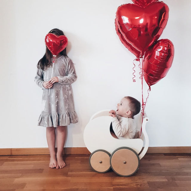 Landau de poupée et trotteur 2-en-1 - Blanc - Trotteurs by Kinderfeets