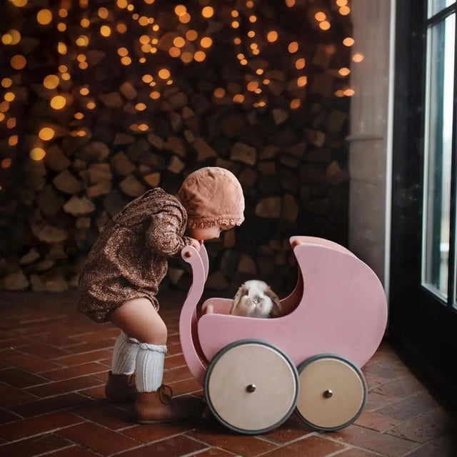 Landau de poupée et trotteur 2-en-1 - Rose - Trotteurs by Kinderfeets
